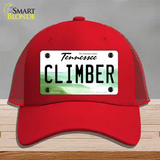 Climber Tennessee Novelty License Plate Hat Mesh / Red