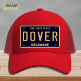 Delaware Novelty License Plate Hat Mesh / Red