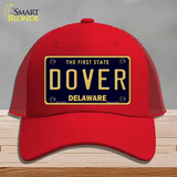 Dover Delaware Novelty License Plate Hat Mesh / Red