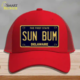 Sun Bum Delaware Novelty License Plate Hat Mesh / Red