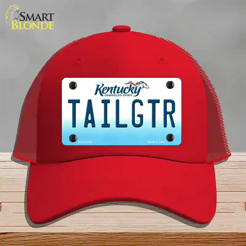 Tailgtr Kentucky Novelty License Plate Hat Mesh / Red