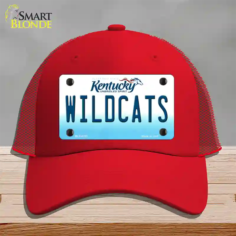 Wildcats Kentucky Novelty License Plate Hat Mesh / Red