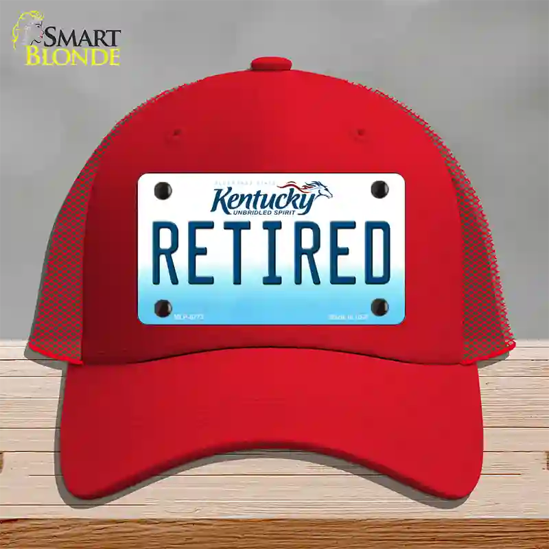 Retired Kentucky Novelty License Plate Hat Mesh / Red