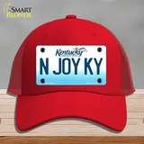 N Joy Kentucky Novelty License Plate Hat Mesh / Red