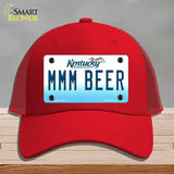 MMM Beer Kentucky Novelty License Plate Hat Mesh / Red