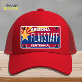 Arizona Centennial Flagstaff Novelty License Plate Hat Mesh / Red