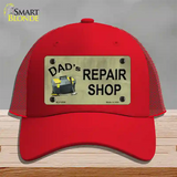 Dads Repair Shop Novelty License Plate Hat Mesh / Red