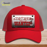 In-laws And Outlaws Novelty License Plate Hat Mesh / Red