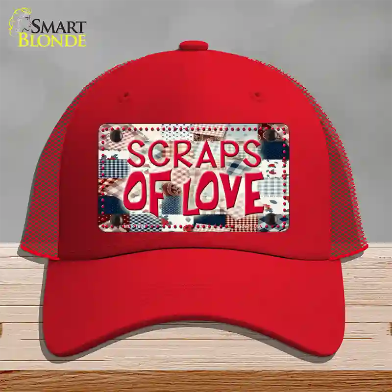 Scraps Of Love Novelty License Plate Hat Mesh / Red