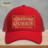 Quilting Queen Novelty License Plate Hat Mesh / Red