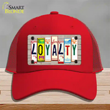 Loyalty Wood License Plate Art Novelty License Plate Hat Mesh / Red