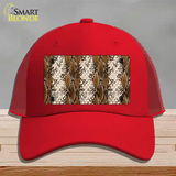 Snake Print Novelty License Plate Hat Mesh / Red