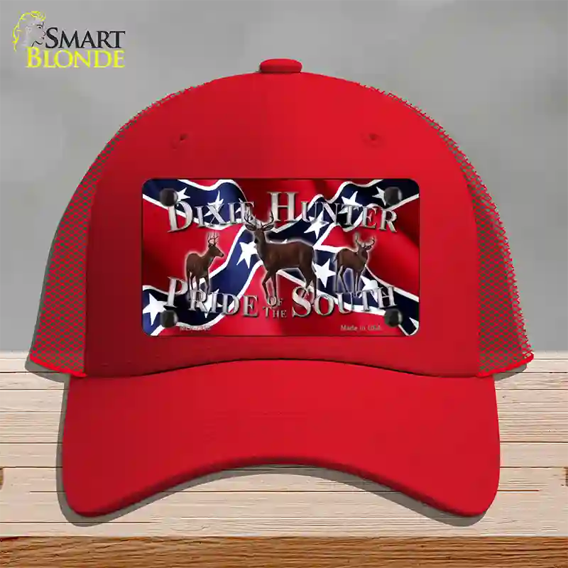 Pride Of The South Novelty License Plate Hat Mesh / Red