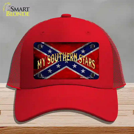 My Southern Stars Novelty License Plate Hat Mesh / Red