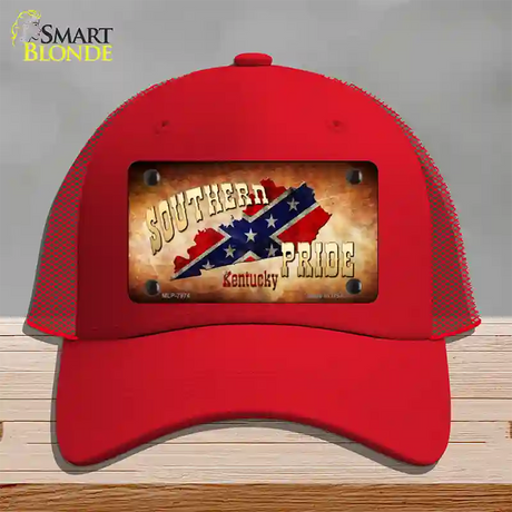 Southern Pride Kentucky Novelty License Plate Hat Mesh / Red