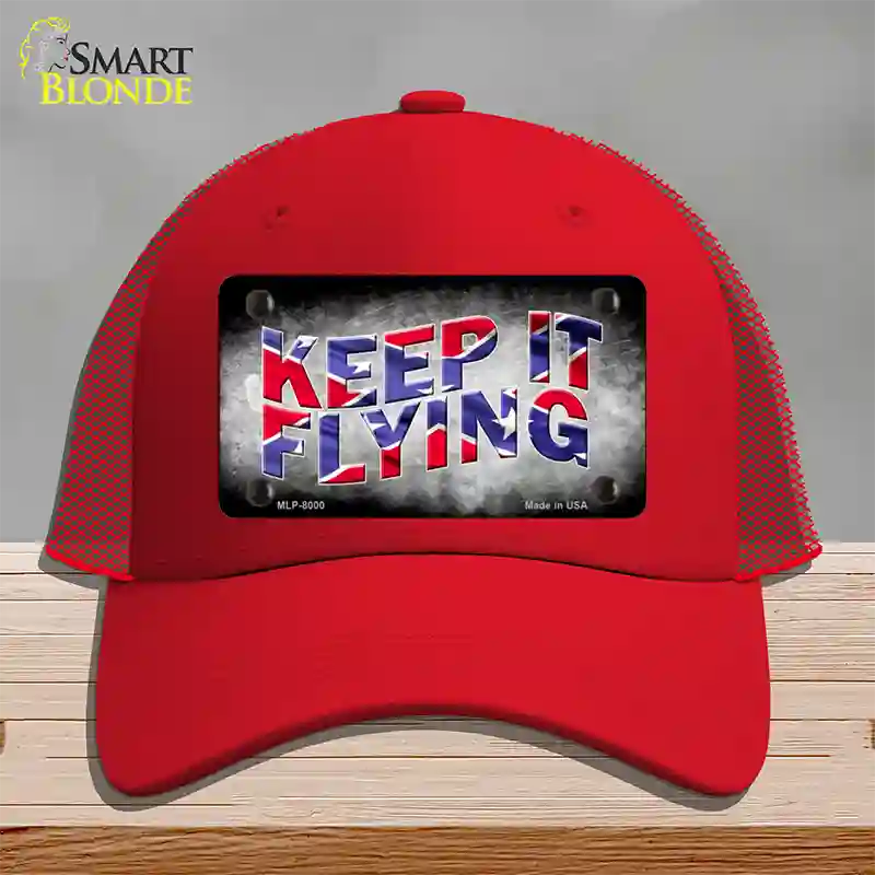 Keep It Flying Novelty License Plate Hat Mesh / Red