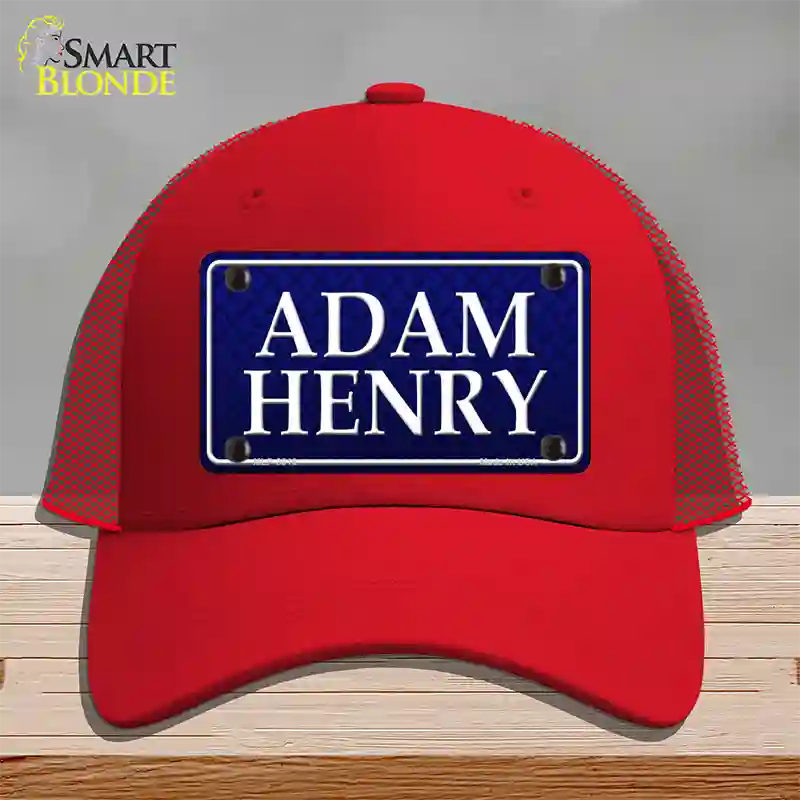 Adam Henry Novelty License Plate Hat Mesh / Red