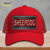 Sheepdog Thin Red Line Novelty License Plate Hat Mesh / Red