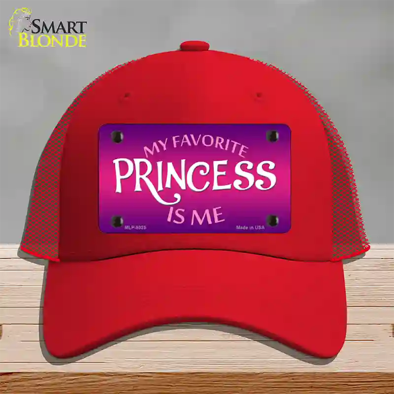 My Favorite Princess Is Me Novelty License Plate Hat Mesh / Red