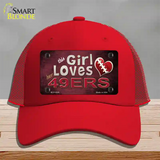 This Girl Loves Her 49ers Novelty License Plate Hat Mesh / Red