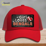 This Girl Loves Her Bengals Novelty License Plate Hat Mesh / Red