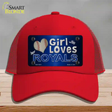 This Girl Loves Her Royals Novelty License Plate Hat Mesh / Red