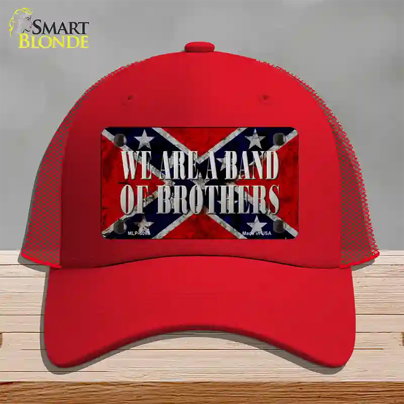 Band Of Brothers Novelty License Plate Hat Mesh / Red