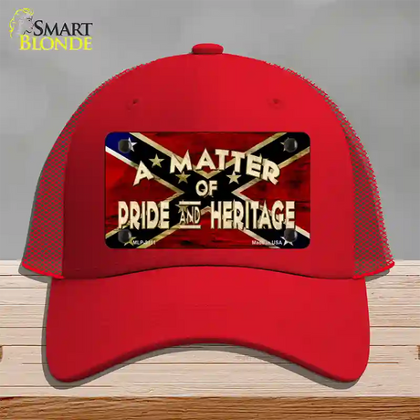 Matter Of Pride Novelty License Plate Hat Mesh / Red