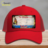 Yukon Rusty Blank Novelty License Plate Hat Mesh / Red