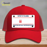 Taxation Without Representation Novelty License Plate Hat Mesh / Red