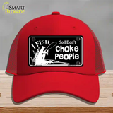 Dont Choke People Novelty License Plate Hat Mesh / Red