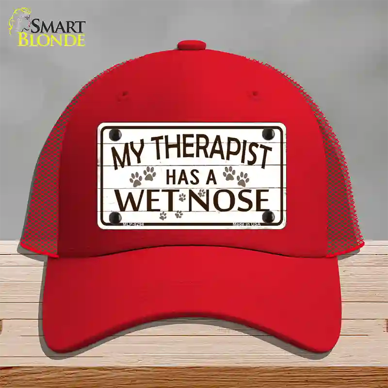 My Therapist Novelty License Plate Hat Mesh / Red