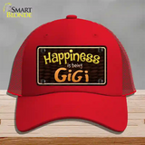 Happiness Is Being Gigi Novelty License Plate Hat Mesh / Red