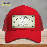 Brain Cancer Ribbon Novelty License Plate Hat Mesh / Red