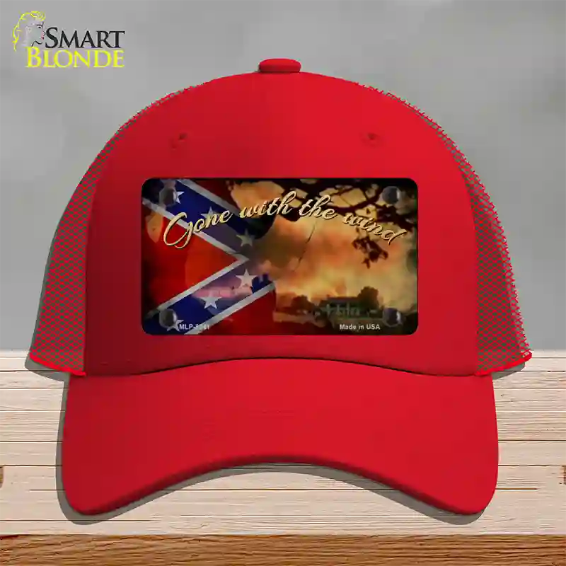 Gone With The Wind Novelty License Plate Hat Mesh / Red