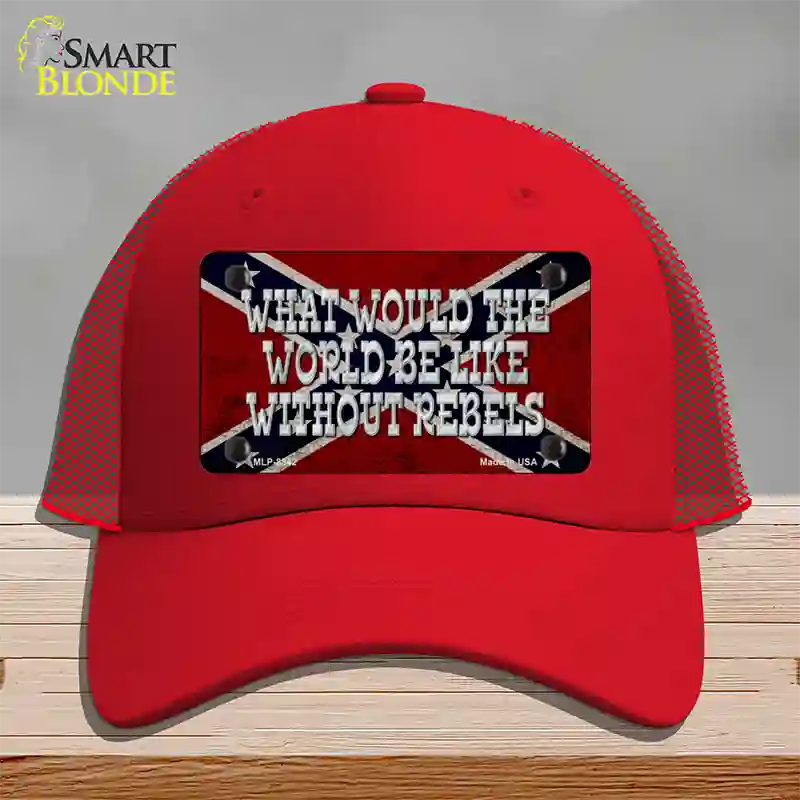 What Would The World Novelty License Plate Hat Mesh / Red