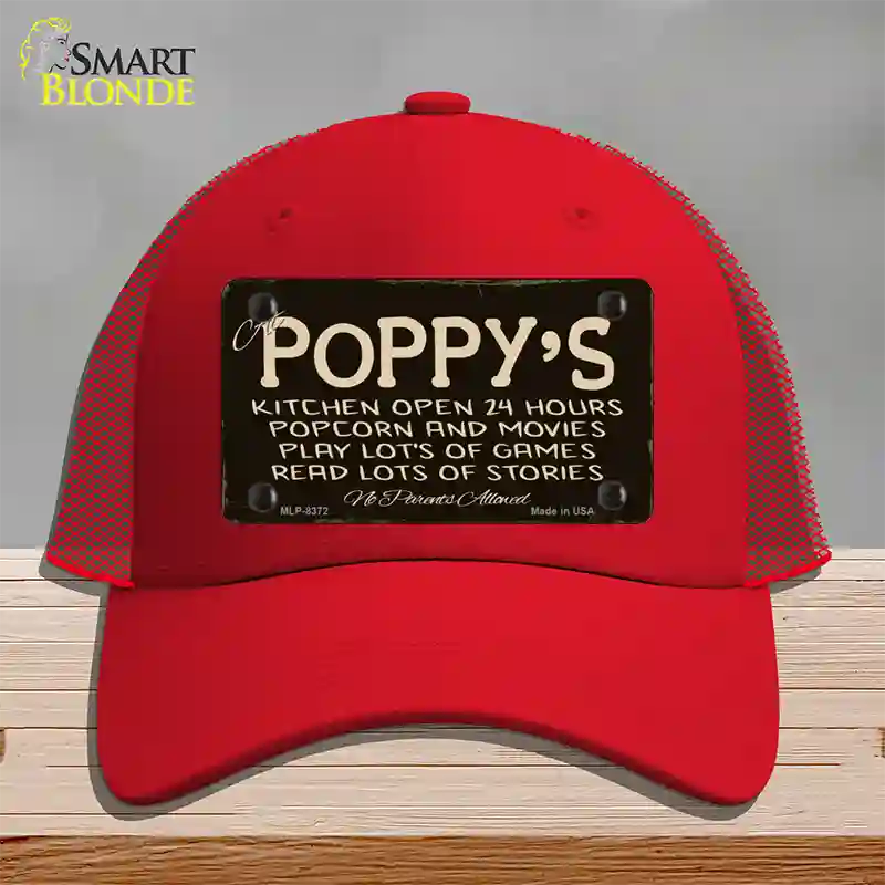 At Poppys Novelty License Plate Hat Mesh / Red