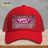 Nonnas Place Novelty License Plate Hat Mesh / Red