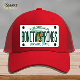 Bonita Springs Florida Novelty License Plate Hat Mesh / Red