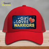 This Girl Loves Her Warriors Novelty License Plate Hat Mesh / Red