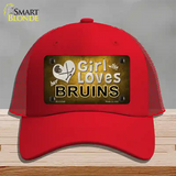 This Girl Loves Her Bruins Novelty License Plate Hat Mesh / Red