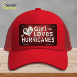 This Girl Loves Her Hurricanes Novelty License Plate Hat Mesh / Red