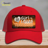 This Girl Loves Tennessee Novelty License Plate Hat Mesh / Red