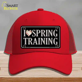 I Love Spring Training Novelty License Plate Hat Mesh / Red