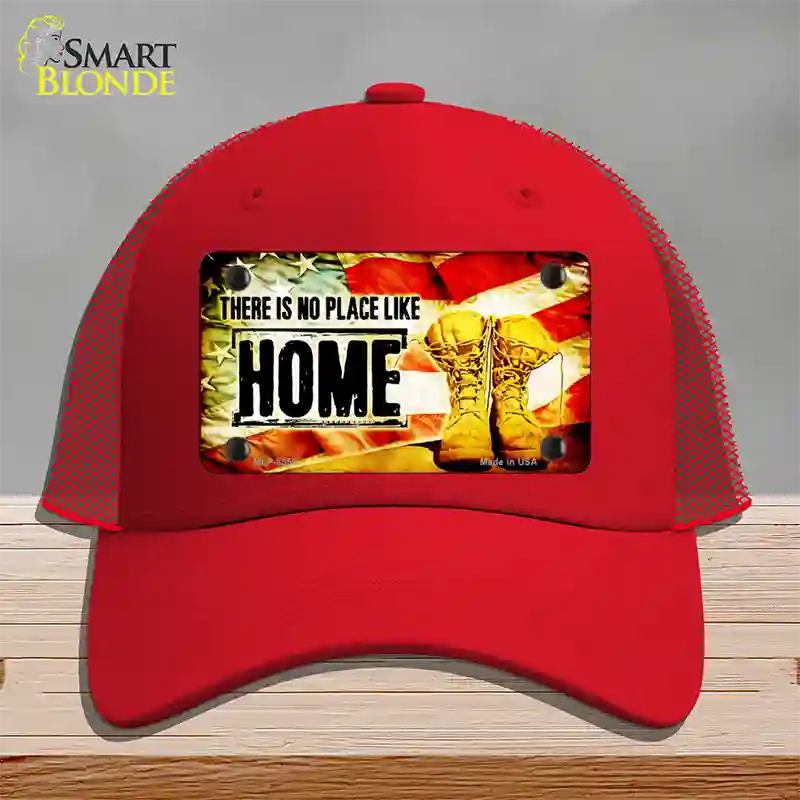 There Is No Place Like Home Novelty License Plate Hat Mesh / Red