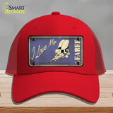 I Love My Seabee Novelty License Plate Hat Mesh / Red