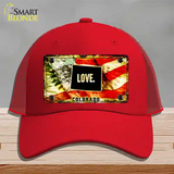 Colorado Love Novelty License Plate Hat Mesh / Red