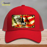 Idaho Love Novelty License Plate Hat Mesh / Red