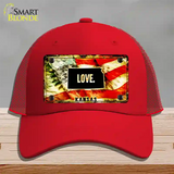 Kansas Love Novelty License Plate Hat Mesh / Red