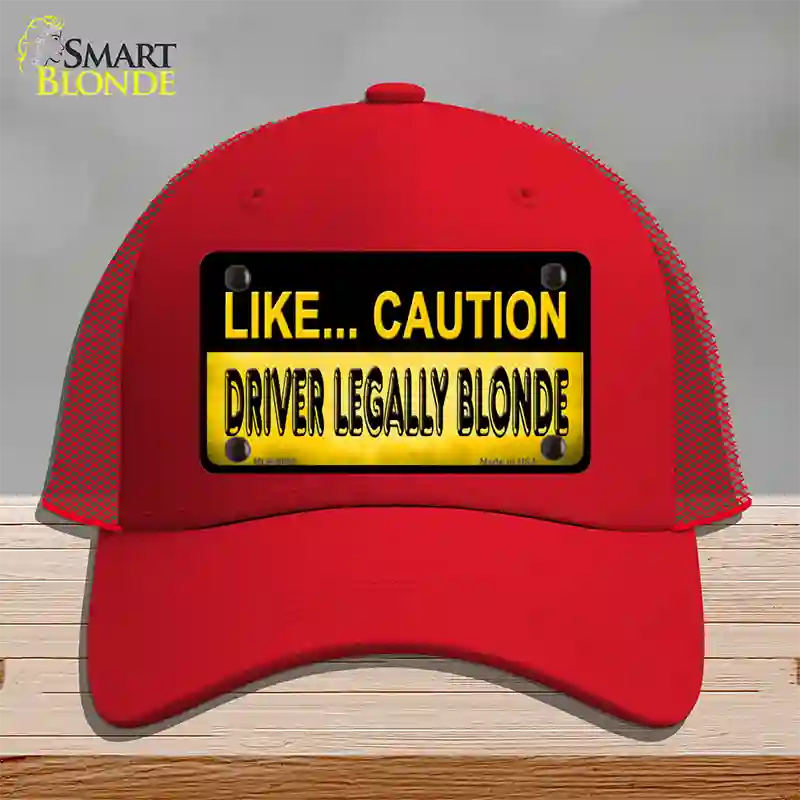 Driver Legally Blonde Novelty License Plate Hat Mesh / Red